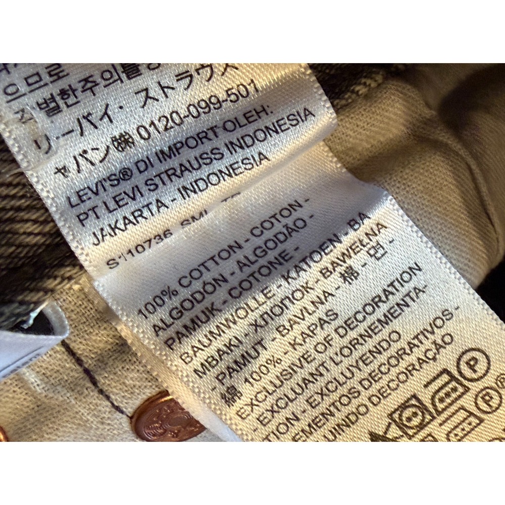 Levi '93 Denim Jeans 501 Levis Strauss 32x30 Button Fly Straight Leg 32 x 30 - Picture 11 of 13